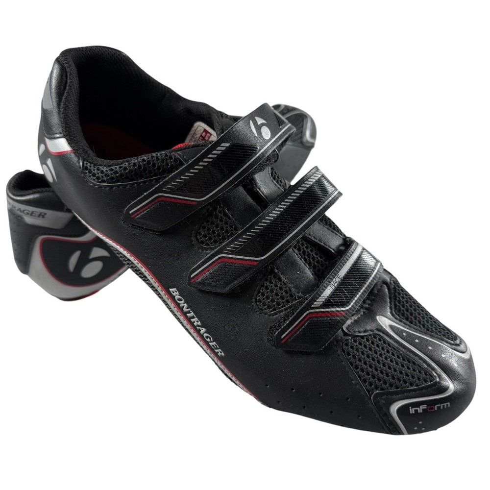 Bontrager Race Road Cycling Shoes Mens 14.5 Black Red 435690 3-Bolt Cleats